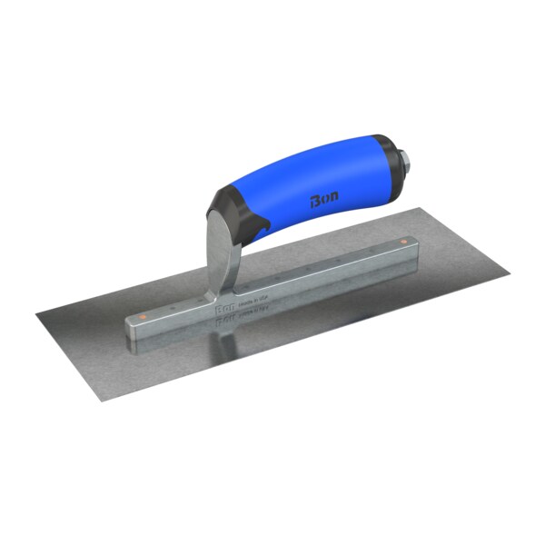 Steel City Trowels By Bon Finish Trowel, Square, Carbon Steel, 11 X 4, Comfort Grip - 67-220