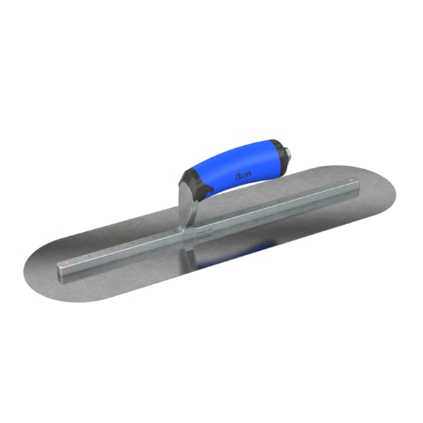 Steel City Trowels By Bon el, Round, Carbon Steel, 18 X 5, Comfort Grip, Long Shank - 67-197