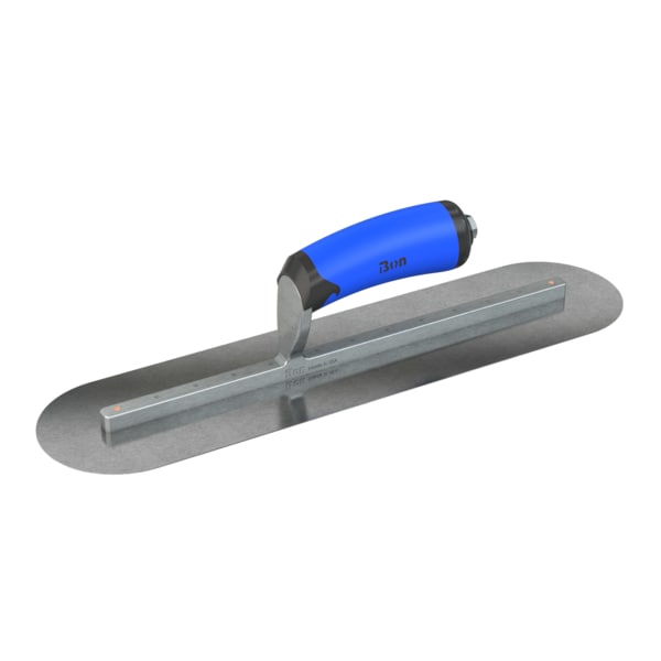 Steel City Trowels By Bon el, Round, Carbon Steel, 16 X 4, Comfort Grip, Long Shank - 67-194