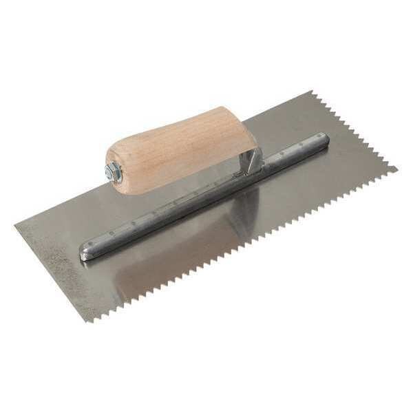 Midwest Rake V-Notch Trowel, 11" L x 4-1/2" W x 1/4" H - 47403