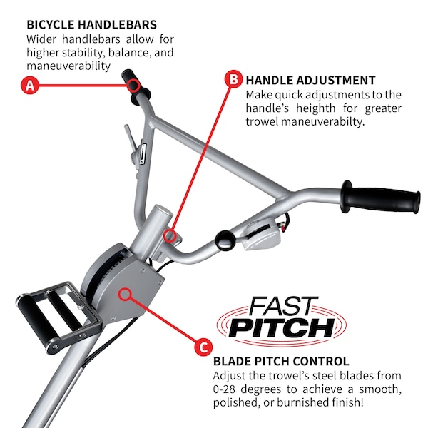 Tomahawk Power 36in Fast Pitch Power Trowel Honda - TPT36FXH-270