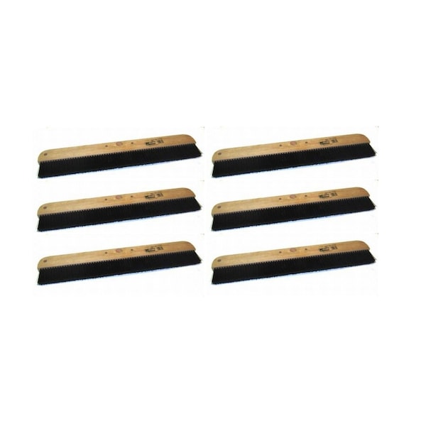Kraft Tool Co. CC166-01 36 in. Black Plastic Concrete Finish Broom, Wood Block, 6PK - CC166-01-6