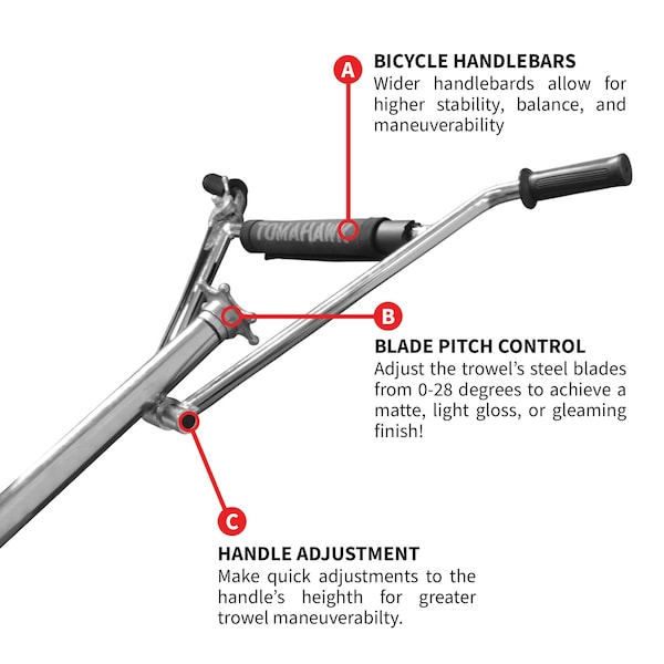 Jumping Jack 36" Power Trowel Edger with Kohler Engine for Cement Floor Surfaces - JXPT36K