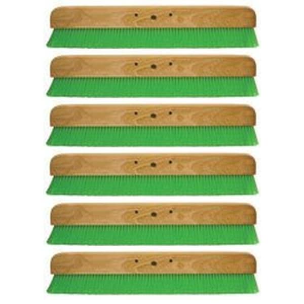 Kraft Tool Co. CC454-01 24 in. Green Nylex Soft Finish Broom Head, 6PK - CC454-01-6