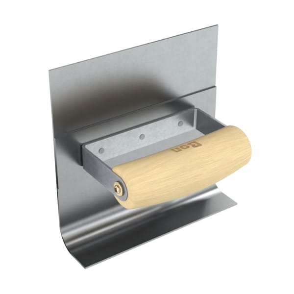 Bon Tool Ultra Smooth Base Tool, SS, 6" X 1.5", 3/4" Radius 6" Lip Wood Handle - 82-787