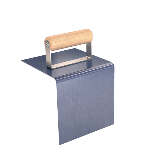 Bon Tool Step Tool, Outside Blue Steel 6" X 6", 3/8" Radius 4" Lip Wood Handle - 82-233