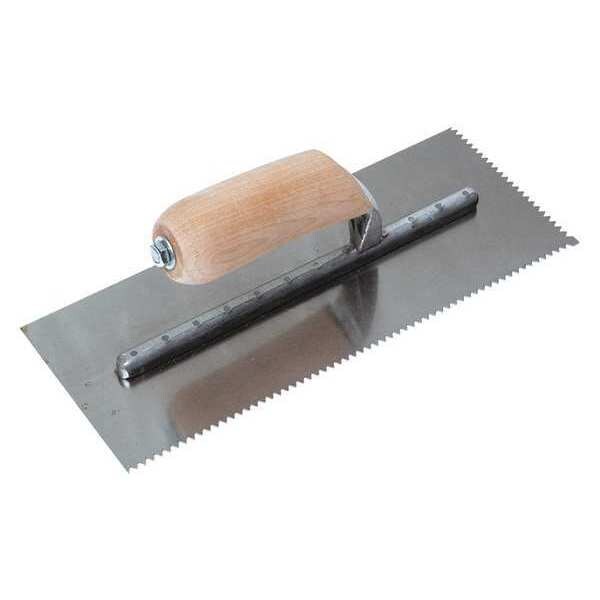 Midwest Rake V-Notch Trowel, 11" L x 4-1/2" W x3/16" H - 47406