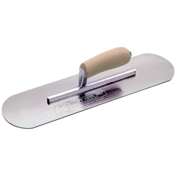 Kraft Tool Swedish Stainless Steel Pool Trow, 16"x3 - CF330
