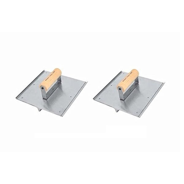 Kraft Tool Co. CF026 8 in. x 8 in. Stainless Steel Hand Groover with Wood Handle, 2PK - CF026-2
