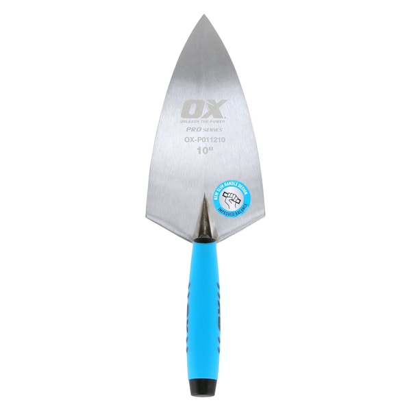 Ox Tools Pro Philadelphia Pattern Brick Trowel - OX Grip | 10" / 254mm - OX-P011210