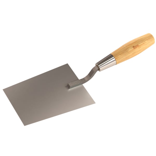 Bon Tool Bucket Trowel, Stainless Steel 7" X 4 7/8" To 3 5/8" Wood Handle - 13-309