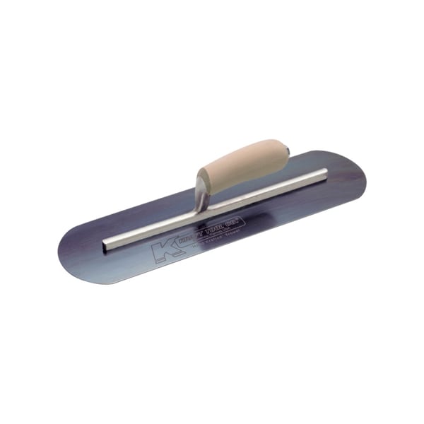 Kraft Tool Blue Steel Pool Trowel w/a Woo, 18"x4 - CF738B
