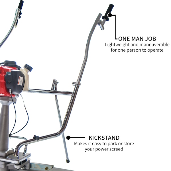 Tomahawk Power Honda Concrete Power Screed 1.8 HP, 4ft Magnesium Aluminum Blade - TVSA-H + TSB4-P