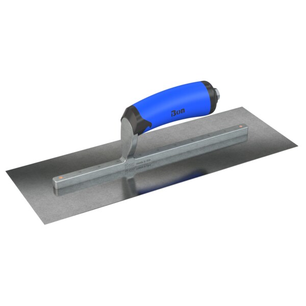 Steel City Trowels By Bon Finish Trowel, Square, Carbon Steel, 14 X 5, Comfort Grip - 67-232
