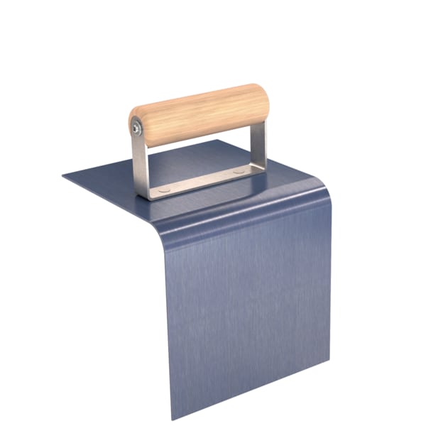 Bon Tool Step Tool, Outside Blue Steel 6" X 6", 3/4" Radius 4" Lip Wood Handle - 82-235