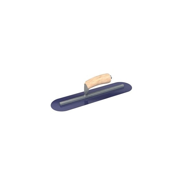 Steel City Trowels By Bon Bon 66-152 Finish Trowel, Round, Blue Steel, 16 X 4, Wood - 66-152