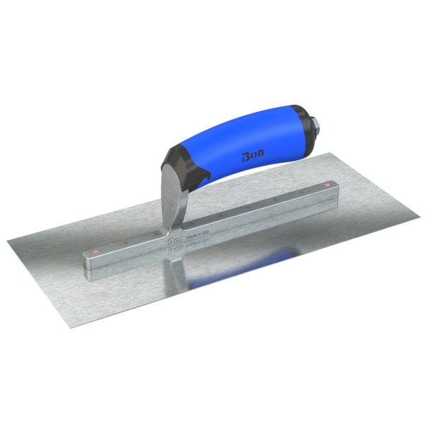 Steel City Trowels By Bon Finish Trowel, Square, Razor Stainless, 12 X 5, Comfort Grip - 67-307