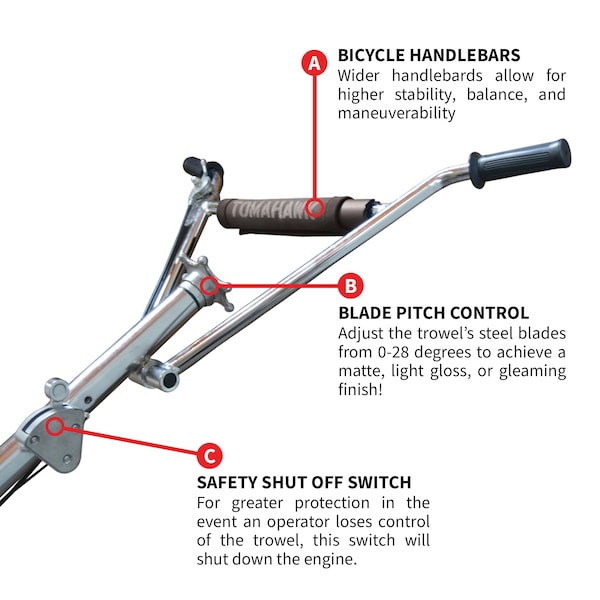 Jumping Jack 46" Power Trowel Edger with Kohler Engine for Cement Floor Surfaces - JXPT46K