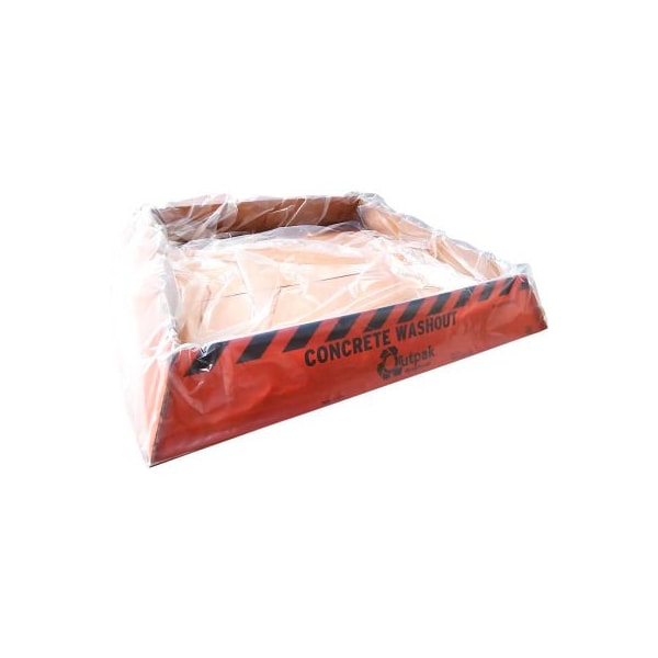 Outpak Washout Outpak Washout Construction Washout Corrugated Cardboard, 260 Gallon, 72"L x 72"W x 12"H - 945-123406