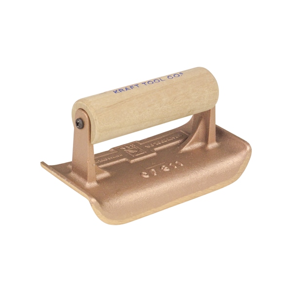 Kraft Tool Bronze Edger w/Wood H, 6"x2-3/4" 1/4"R - CF311