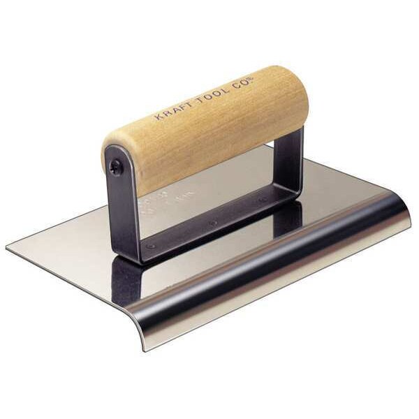 Kraft Tool Sidewalk Edger, SS/Wood, 5/8 in Radius - CF907
