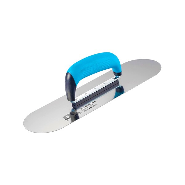 Ox Tools Pro 4"x16" (100x406mm) Rigid Pool Trowel - Stainless Steel - OX Grip - OX-P015816