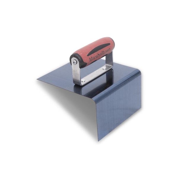 Marshalltown Concrete Step Tool, Concrete Tool, Nose Step Tool, Blue Steel Concrete Tool, 6 x 6 x 3 inch Blade - 175BD