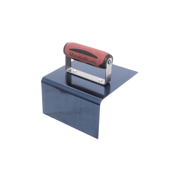 Marshalltown Concrete Step Tool, Concrete Tool, Nose Step Tool, Blue Steel Concrete Tool, 6 x 6 x 3 inch Blade - 175BD