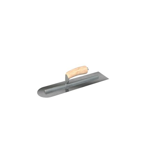 Steel City Trowels By Bon Finish Trowel, Square/Round End, Carbon Steel, 18 X 4, Wood - 66-262