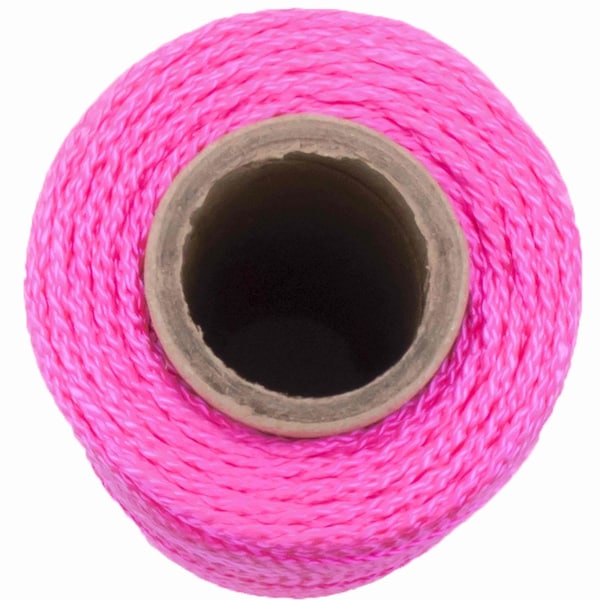 Marshalltown Mason's Line, Archaeology Line, Braided Nylon, 500 feet Line, #18, Pink - ML340