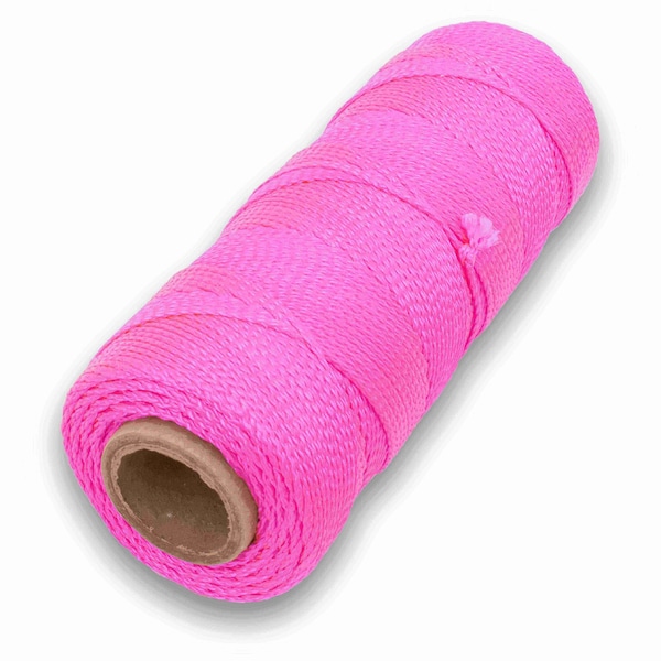 Marshalltown Mason's Line, Archaeology Line, Braided Nylon, 500 feet Line, #18, Pink - ML340