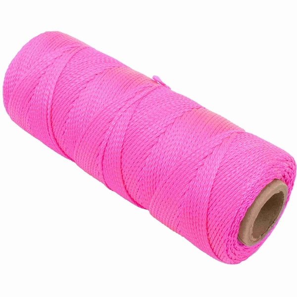 Marshalltown Mason's Line, Archaeology Line, Braided Nylon, 500 feet Line, #18, Pink - ML340