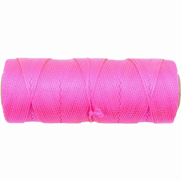 Marshalltown Mason's Line, Archaeology Line, Braided Nylon, 500 feet Line, #18, Pink - ML340