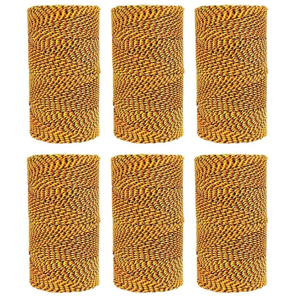 Kraft Tool Co. RO689 685 ft. Super Tough Bonded Braided Nylon Line Orange, Black and Gold, 6PK - RO689-6
