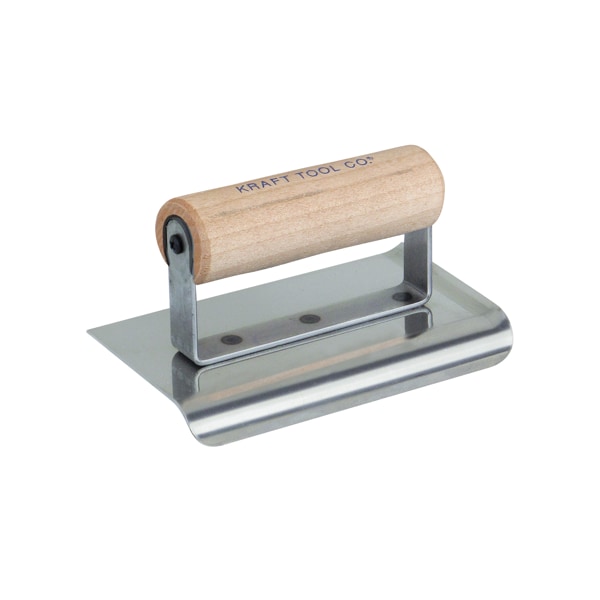 Kraft Tool Curved End Edger w/Wood H, 6"x3" 1/4"R - CF141CF
