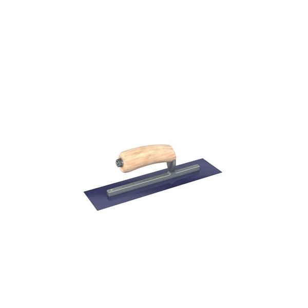 Steel City Trowels By Bon Bon 66-175 Finish Trowel, Square, Blue Steel, 12 X 3, Wood - 66-175