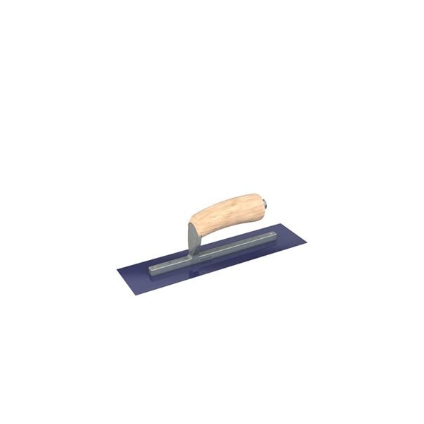 Steel City Trowels By Bon Bon 66-175 Finish Trowel, Square, Blue Steel, 12 X 3, Wood - 66-175