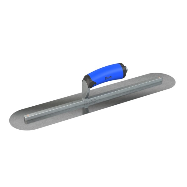 Steel City Trowels By Bon el, Round, Carbon Steel, 20 X 4, Comfort Grip, Long Shank - 67-198