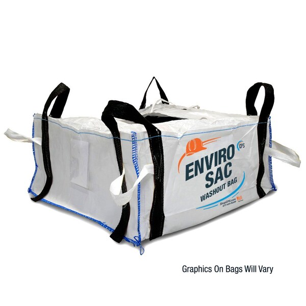 Concrete Pump Supply Medium Hopper Washout Bag - Lined, L43'' x W43'' x H19'' - 0.9CY - BAG_HYBRID_MD