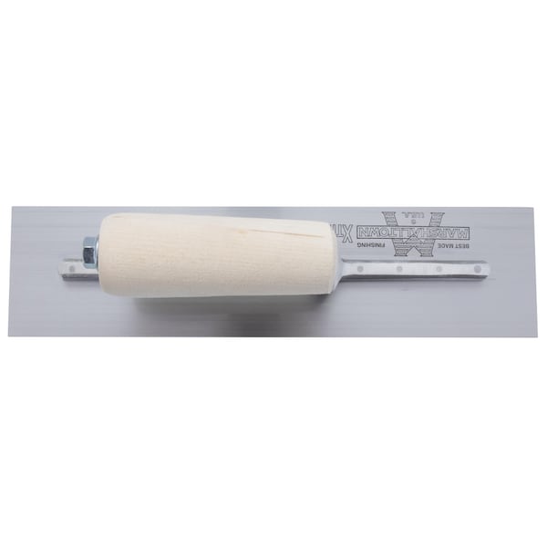 Marshalltown Concrete Finishing Trowel, High Carbon Steel Trowel, Concrete Trowel, 12 x 4 inch Trowel - MX62
