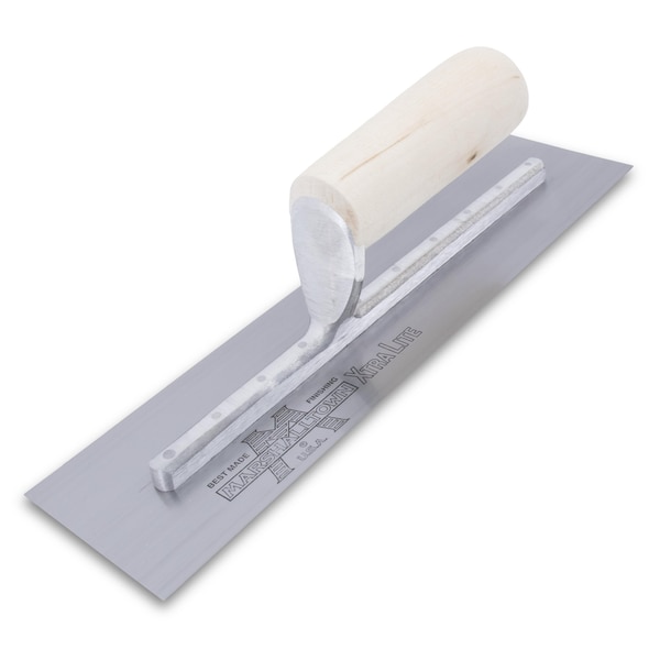 Marshalltown Concrete Finishing Trowel, High Carbon Steel Trowel, Concrete Trowel, 12 x 4 inch Trowel - MX62