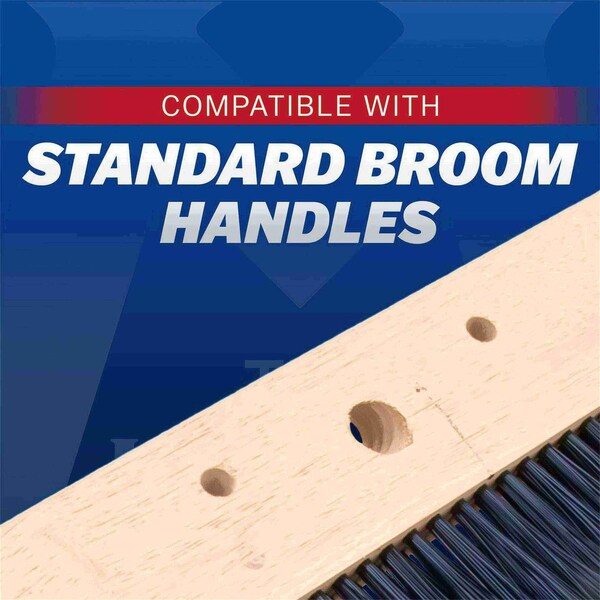 Marshalltown Wood Backed Concrete Brooms, Polypropylene Concrete Broom, Texture Broom, 36 inch Broom - 847
