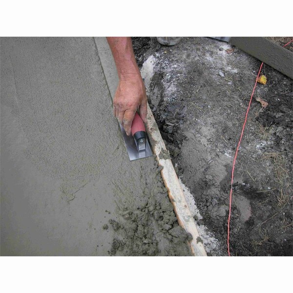 Marshalltown High Carbon Steel Hand Edger, Concrete Edger, Straight End Edger, 6 x 3in. Edger, 3/8in. Radius - 36D