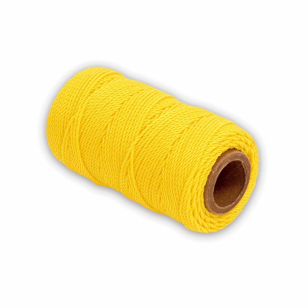 Marshalltown Mason's Line, Archaeology Line, Twisted Nylon, 285 feet Line, #18, Yellow - 621