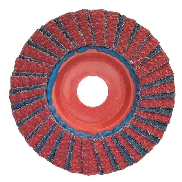 Disco de aletas de Norton Co, tamaño 4-1/2 pulgadas x 7/8 pulgadas, Tamaño de grano 120, Twin Star, Tipo 27 - 636425-05279