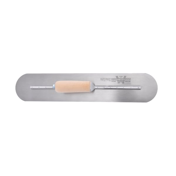 Marshalltown Fully Rounded Finishing Trowel, Concrete Finishing Trowel, High Carbon Steel, 20 x 4 inch Trowel - MXS20FR