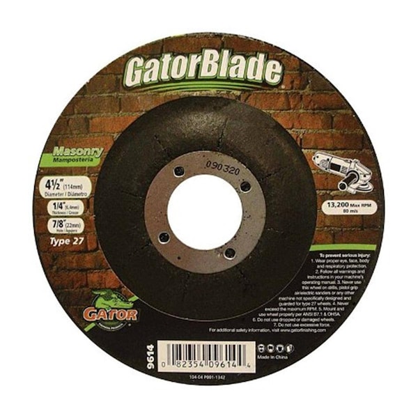 Gator Grit 9614 45 x 025 x 088 in Masonry Wheel - 2463818