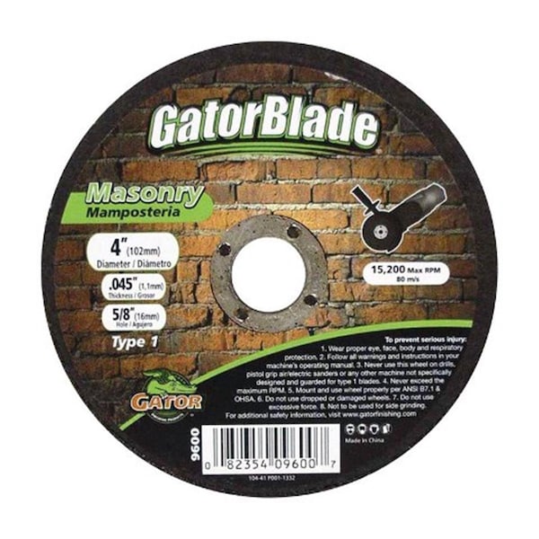 Gator Grit 9600 4 x 05 x 064 in Masonry Wheel - 2463636