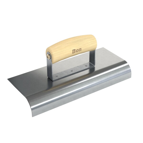 Bon Tool Edger, Stainless Steel 10" X 4", 1" Radius X 1 1/4" Lip Wood Handle - 12-460