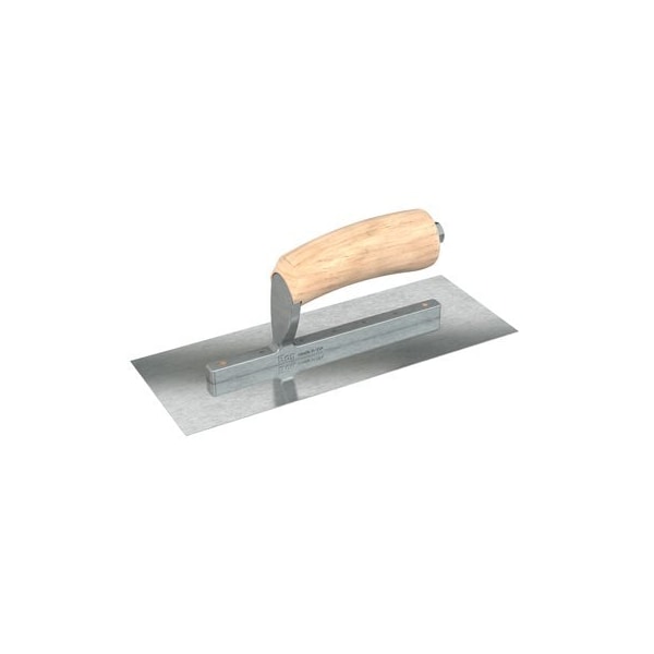 Bon Tool Razor Stainless Steel Finishing Trowel - Square End - 10-1/2" x 4-1/2" with Camel Back Wood Handle - 66-301